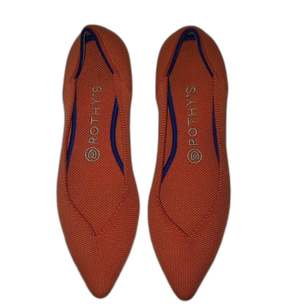 Rothy's The Point Persimmon Flats Shoes Retired Color Womens Size 8.5